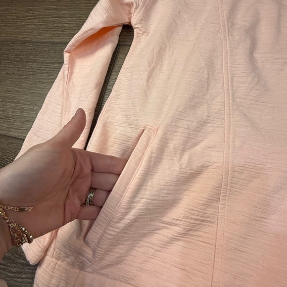 T by Talbots Women's Cozy Crush Drawstring Waist Jacket NWT Large UPF 50+ Zip - Picture 5 of 12